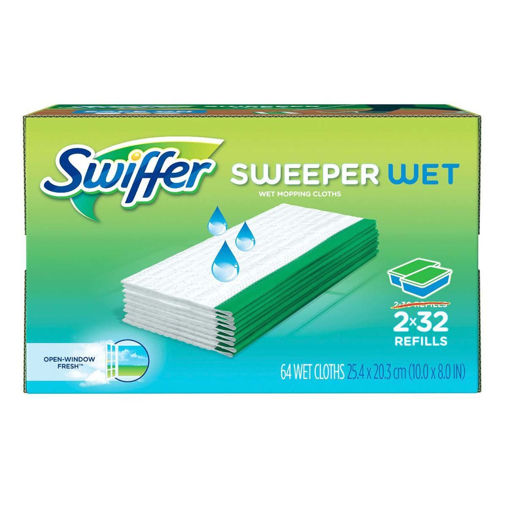 SWIFFER 濕除塵紙64張 (濕式) (美式賣場下架商品，請閱讀購買須知，謝謝！)