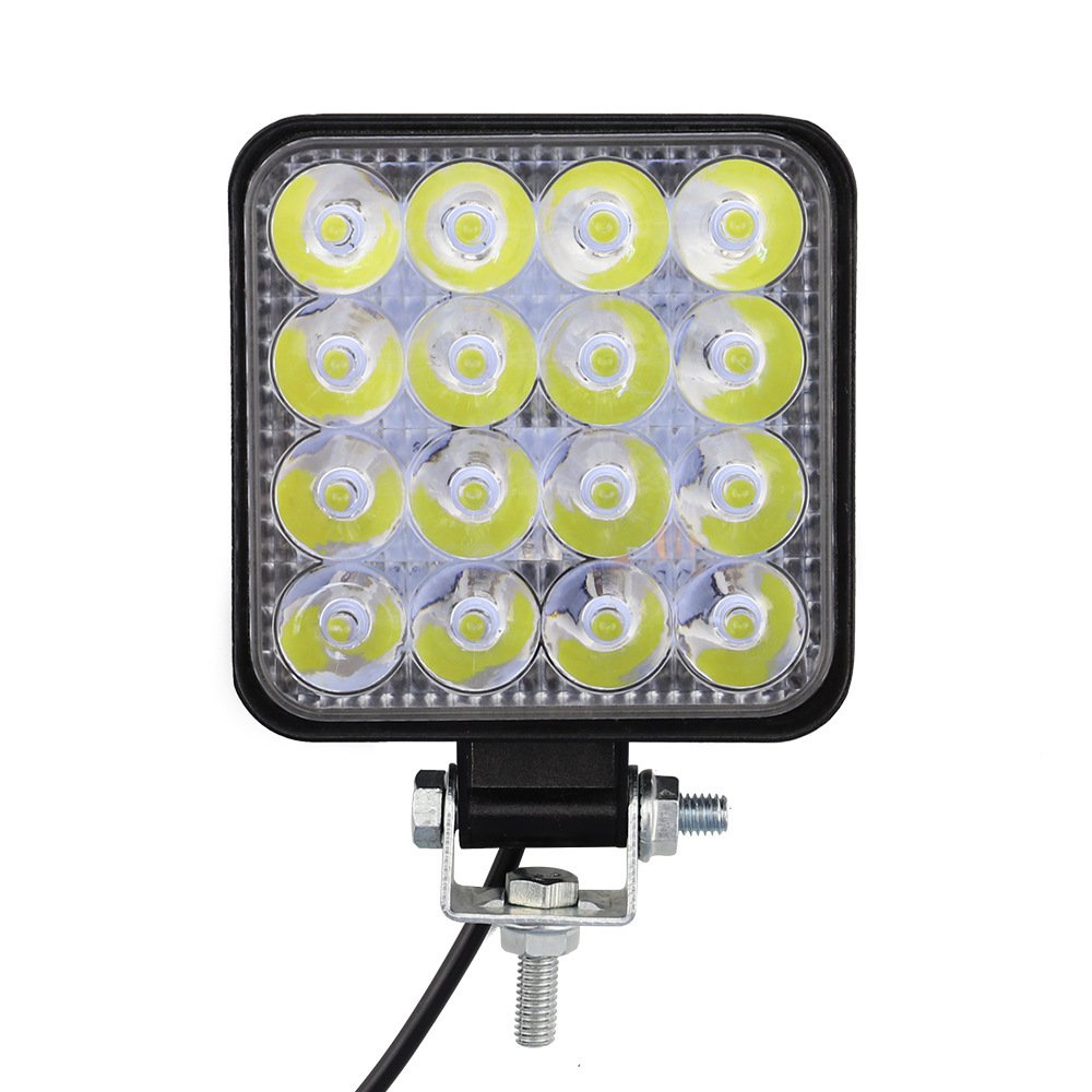 【現貨促銷 起订10个】LED工作燈 迷你款方形16燈 48W 輔助燈 改裝前照燈 射燈 頭燈