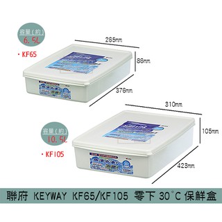 聯府KEYWAY KF065/KF105 零下30°C保鮮盒 分裝盒 可微波 急速冷藏/冷凍/解凍 6~10L/台灣製