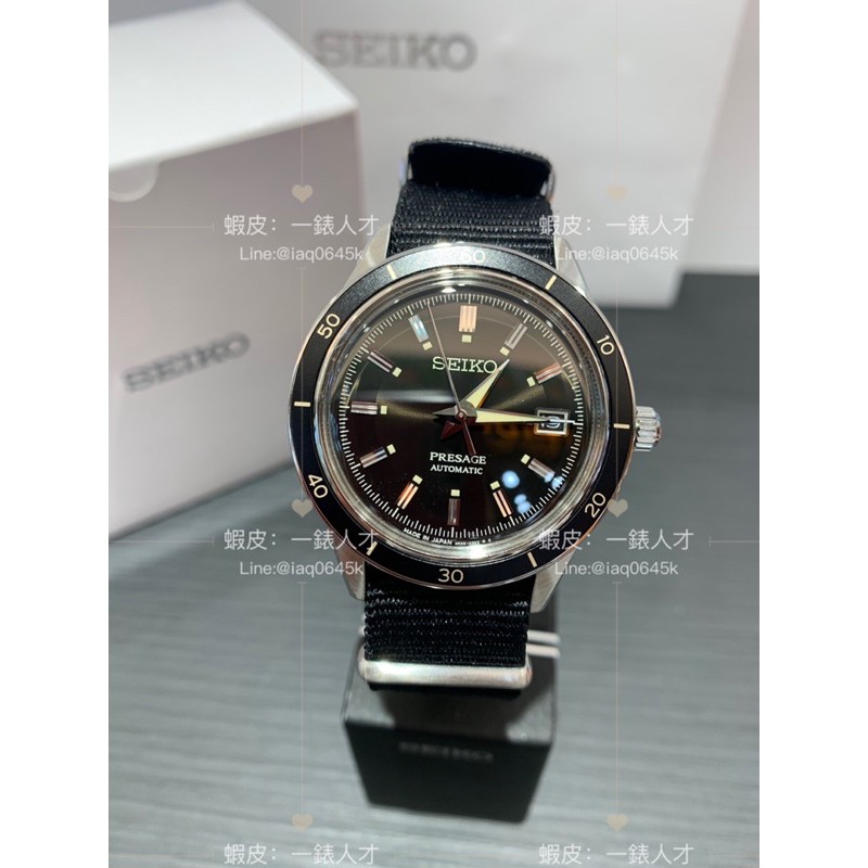 新上市 SEIKO 精工 presage 系列  Style60’s尼龍機械錶SRPG09J1/4R35-05A0U