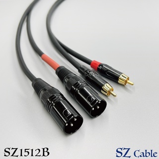 手工線 XLR公 轉 RCA 訊號線 音源線 音頻線 梅花轉卡農公 AV端子 雙頭線 一對