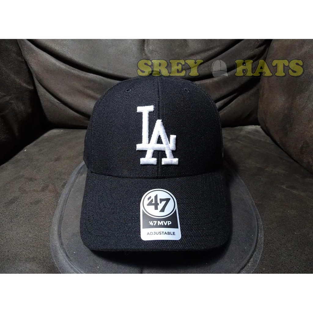 [SREY帽屋]預購★47 Brand MVP MLB 洛杉磯道奇 LA 黑配白 魔鬼氈 經典圖 硬挺版型 棒球帽 老帽