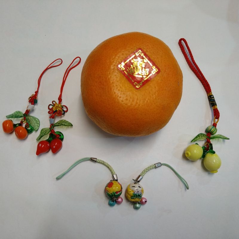 (現貨)  可愛🥰 水果 手機吊飾  草莓 檸檬 橘子 辣椒 橙子