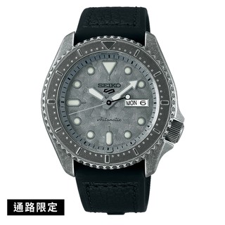 【SEIKO】5SPORTS 仿舊槍灰色水鬼機械錶 前皮後膠帶 SRPE79K1 4R36-09A0H 公司貨SK022