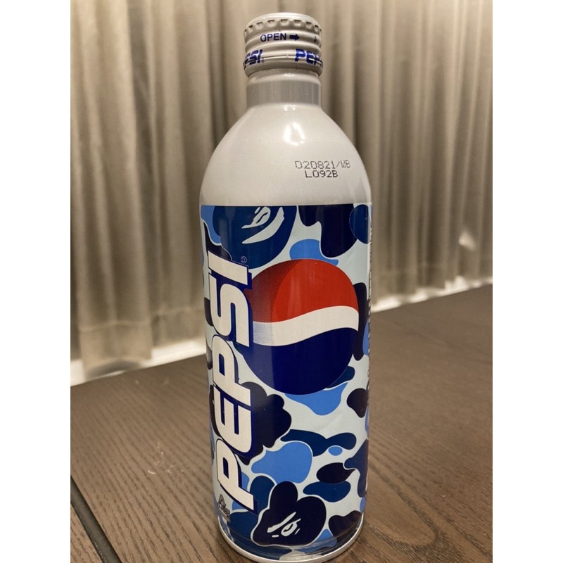 A Bathing Ape 鋁罐 百事可樂聯名 迷彩 可樂罐 可樂瓶 滿罐 Bape 猿人 藍迷彩