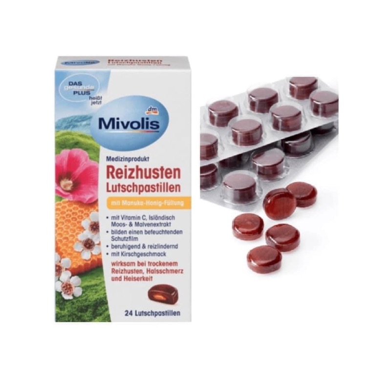 德國mivolis 麥盧卡蜂蜜喉糖24粒 蝦皮購物