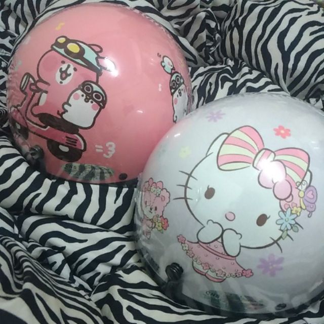 卡娜赫拉 Hello Kitty 正版安全帽 1/2 瓜皮帽 碗公帽