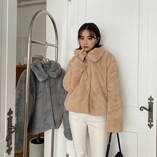 【Aa.chic】簡約絨毛翻領外套(兩色).女裝/上身/簡約/絨毛/翻領/外套【C229794】