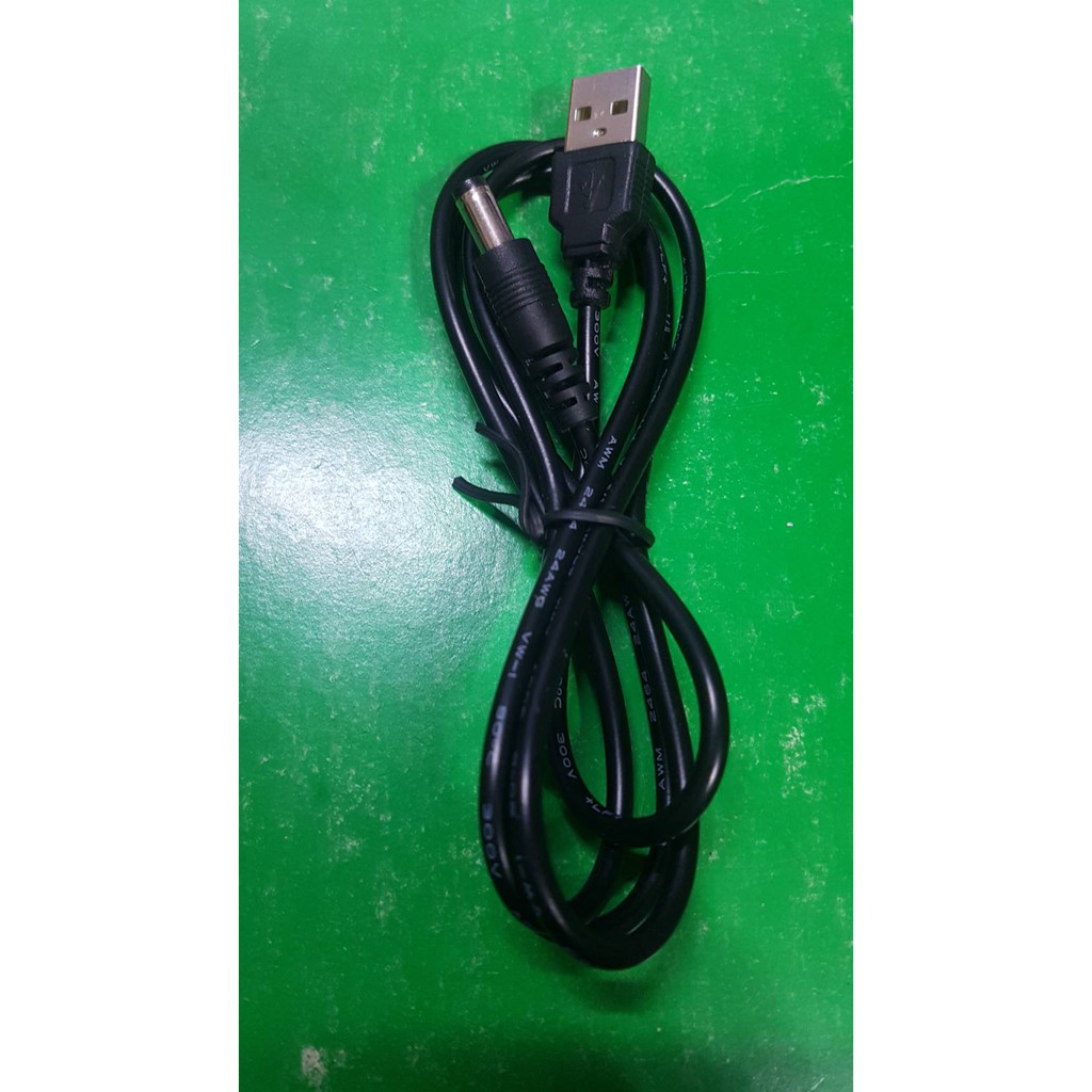 USB1米純銅24號 (24AWG) DC5.5*2.1充電線