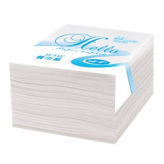Hello二折餐巾紙 13x13 紅白任選 2000/2400張 學校/餐廳/牛排館/口布紙