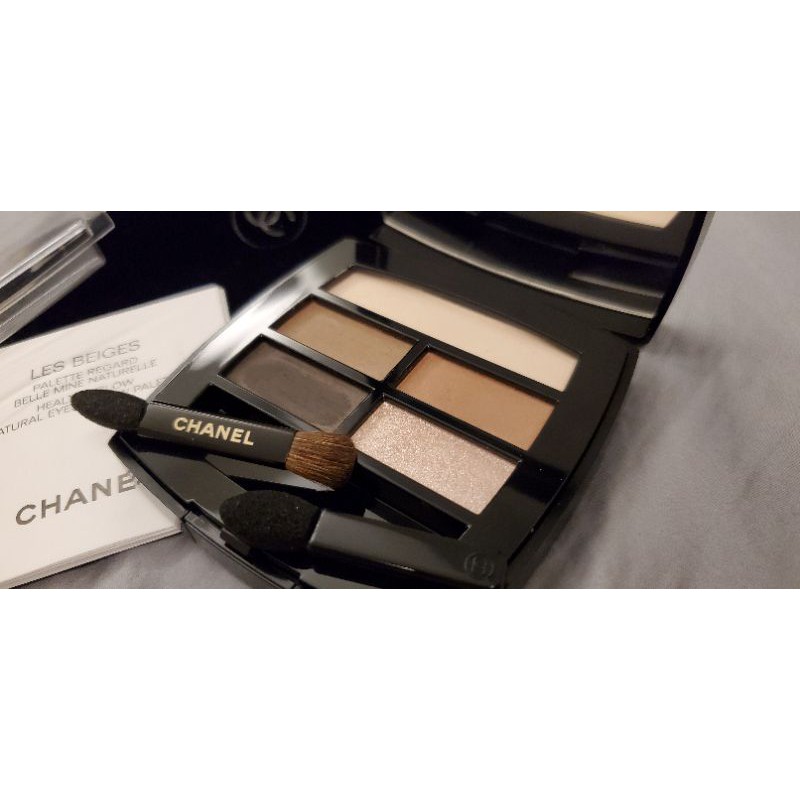 【專櫃4折優惠】Chanel 香奈兒米色時尚 限量五色眼影 時尚裸光立體眼彩盤4.5g近全新僅試色，四色眼影，打亮色