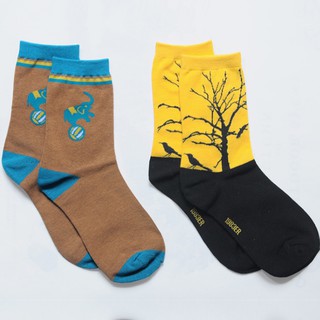 短短襪兩雙一組/襪子/樹款加大象款[1983ER]