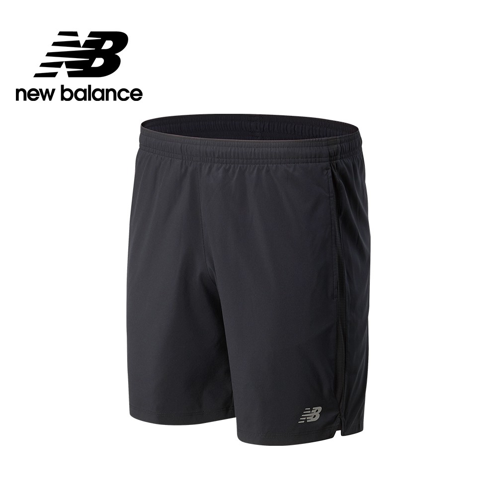 【New Balance】 NB 單層7"慢跑短褲_男性_黑色_AMS93197BK