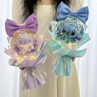 創意星際寶貝史迪仔波波球花束 生日禮物送女生女友閨蜜情侶禮物 史迪奇公仔花束 交換禮物 聖誕節禮物 紀念日 節日禮物