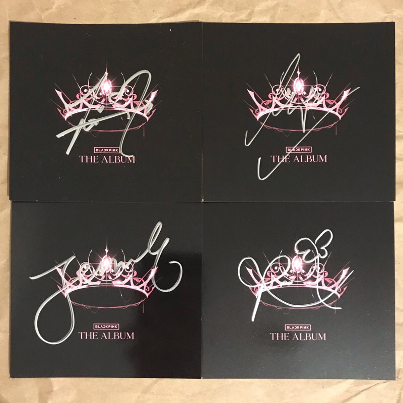 「親筆簽名」BLACKPINK THE ALBUM 英國限定親筆簽名卡 Jisoo Lisa Jennie Rosé