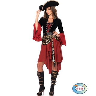 大尺碼 聖誕節 萬聖節成人服裝 海盜 變裝派對 女士性感女海盜服裝 cosplay 角色扮演制服 加勒比海盜
