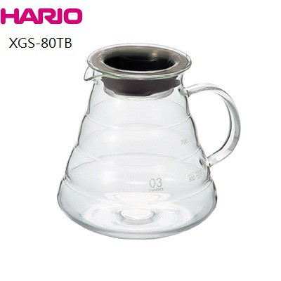 《July Coffee》日本 HARIO XGS-80TB 雲朵耐熱微波咖啡壺 玻璃壺 (800ml) 2~6杯用