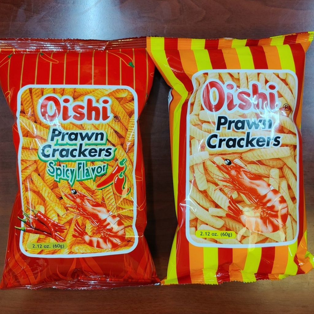 【菲律賓零食】oishi Prawn Cracker 蝦餅 蝦味先 餅乾 團購 批發 原味 辣味