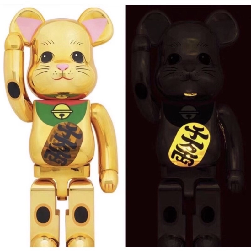 熊孩子玩具 Be Rbrick 電鍍金招財貓千万兩1000 日本現貨 蝦皮購物
