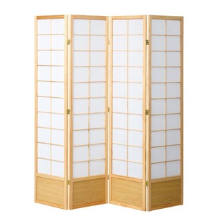 『免運』日式典雅四片式實木屏風/玄關屏風-原木色/黑色-180cm(JP-S180-4)-臺灣製 全球生活家