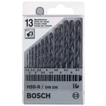 BOSCH博世13支鐵工鑽頭組1.5~6.5mm 塑膠盒裝 套裝工具祖