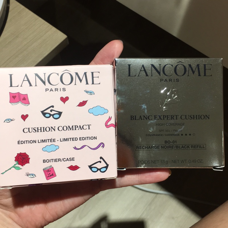 LANCOME全新激光煥白輕感氣墊粉餅 BO-01 附夢幻樂園氣墊粉盒