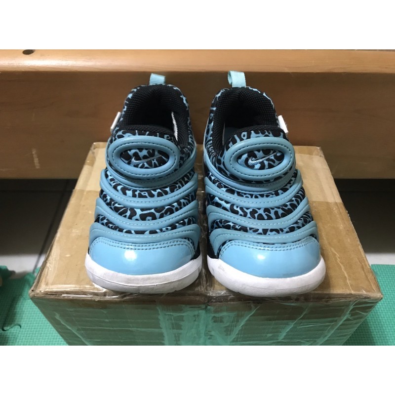 客訂中 二手 Nike 毛毛蟲 中古 童鞋 藍豹紋圖色 US 9C 15 cm