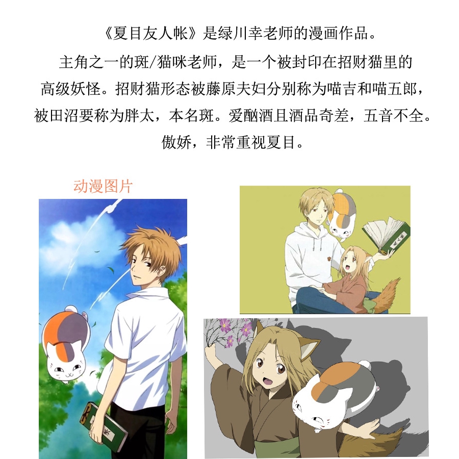 現貨動漫周邊抱枕夏目友人帳娘口三三毛絨玩具貓老師毛絨娃娃抱枕 蝦皮購物