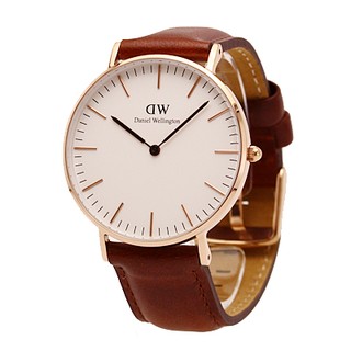 DANIEL WELLINGTON DW 手錶 36mm 皮錶帶 玫瑰金 0507DW