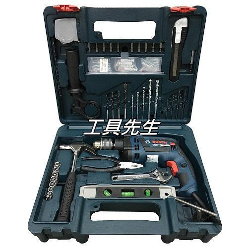 含稅價／GSB16RE 附超值套裝【工具先生】BOSCH 強力750W 4分 震動電鑽 可調速~非HP1640X100