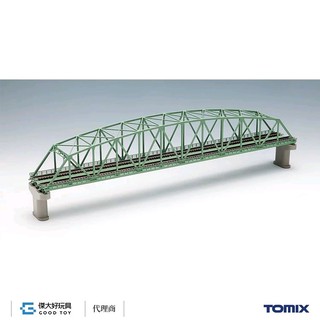TOMIX 3222 複線曲弦大桁架鐵橋(F) (綠・複線PC橋腳・2入)