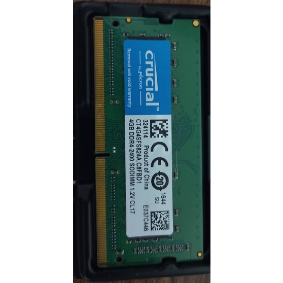 美光 Micron Crucial DDR4-2400 4GB 筆電記憶體