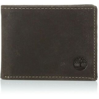 Timberland 全新 深褐色 真品 皮革 logo款 男士 皮夾/短夾/對夾