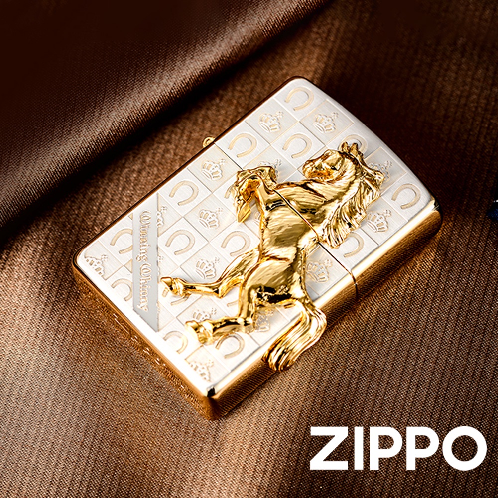 ZIPPO 尊爵皇冠鐵騎(亮白金)防風打火機 日本設計 官方正版 現貨 限量 禮物 送禮 終身保固 ZA-5-3E