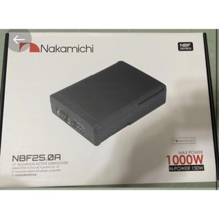 最新款10吋【Nakamichi】NBF25.0A日本中道 超薄型10吋主動式重低音喇叭保固ㄧ年