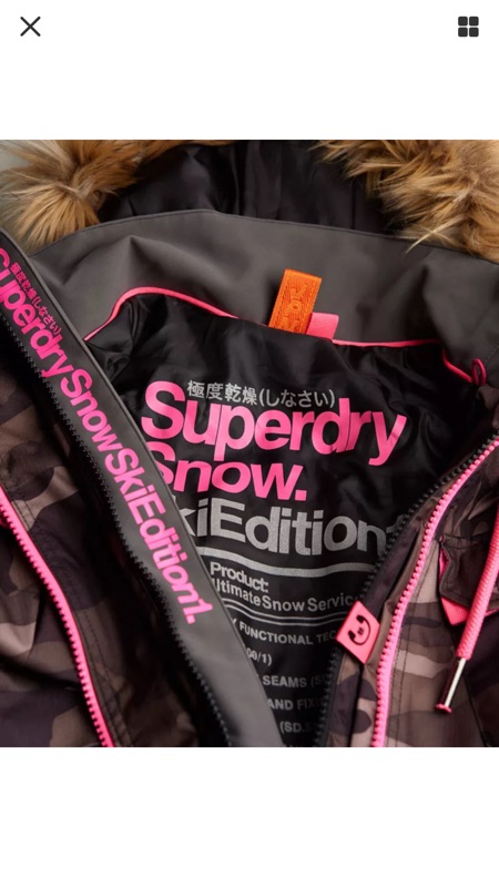 Superdry Ultimate Snow Service Ski Jacket Camo 代購| 蝦皮購物