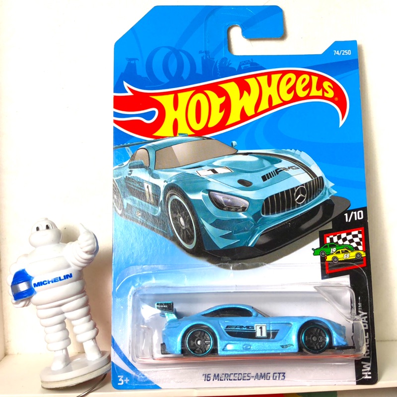 ★玩家必敗★Hot Wheels 風火輪 16 Mercedes AMG GT3 水藍金蔥塗裝 賓士 🉑️自取