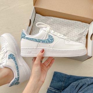 【吉喆】骨折價↘ Nike Air Force 1 '07 水藍 腰果花 變形蟲 AF1 休閒鞋 DH4406-100