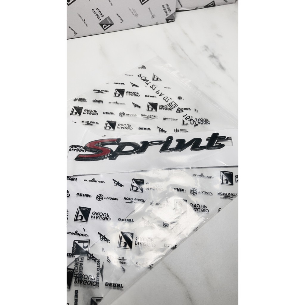 【大發】Vespa原廠SPRINT衝刺 側邊Sprint 英文黑化貼紙