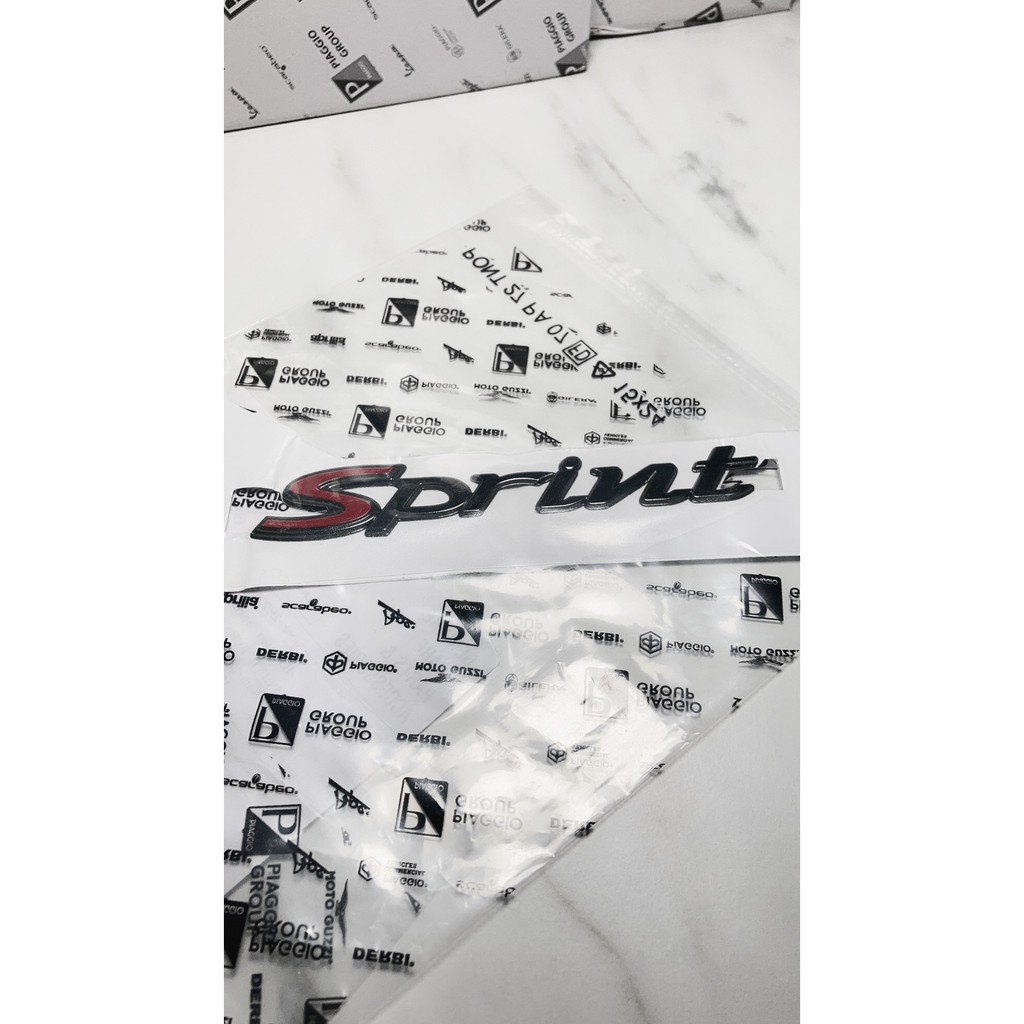 大發 Vespa原廠sprint衝刺側邊sprint 英文黑化貼紙 蝦皮購物