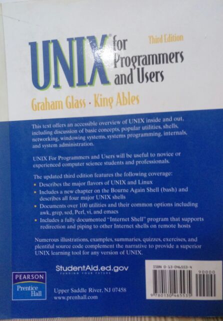Unix For Programmers And Users 作業系統pearson 蝦皮購物