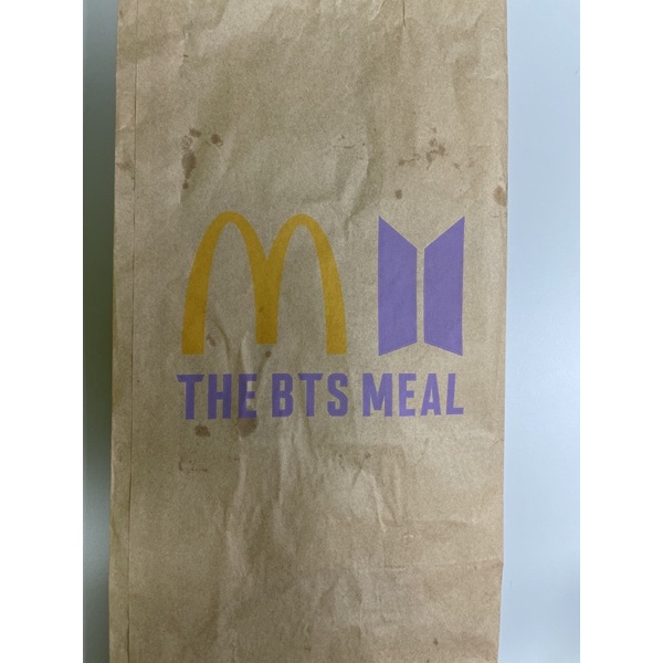 BTS 防彈 麥當勞聯名 紙袋