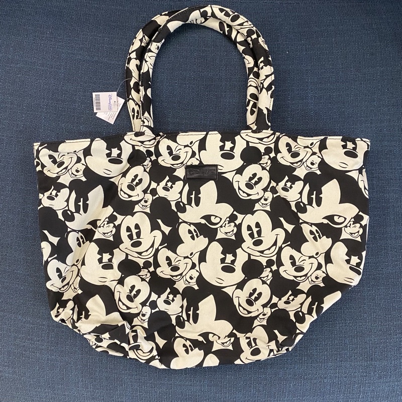 香港 迪士尼樂園 米奇 米老鼠 黑白 提袋 手提袋