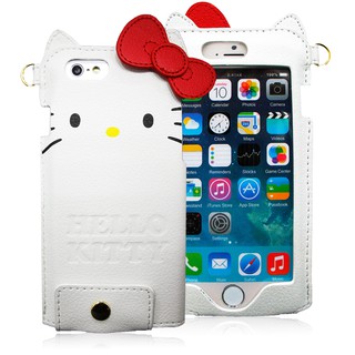 ☆韓元素╭☆正品出清 現貨 GD iPhone6 / 6s Kitty 直入式 皮革 保護套 掛繩 正版授權 白