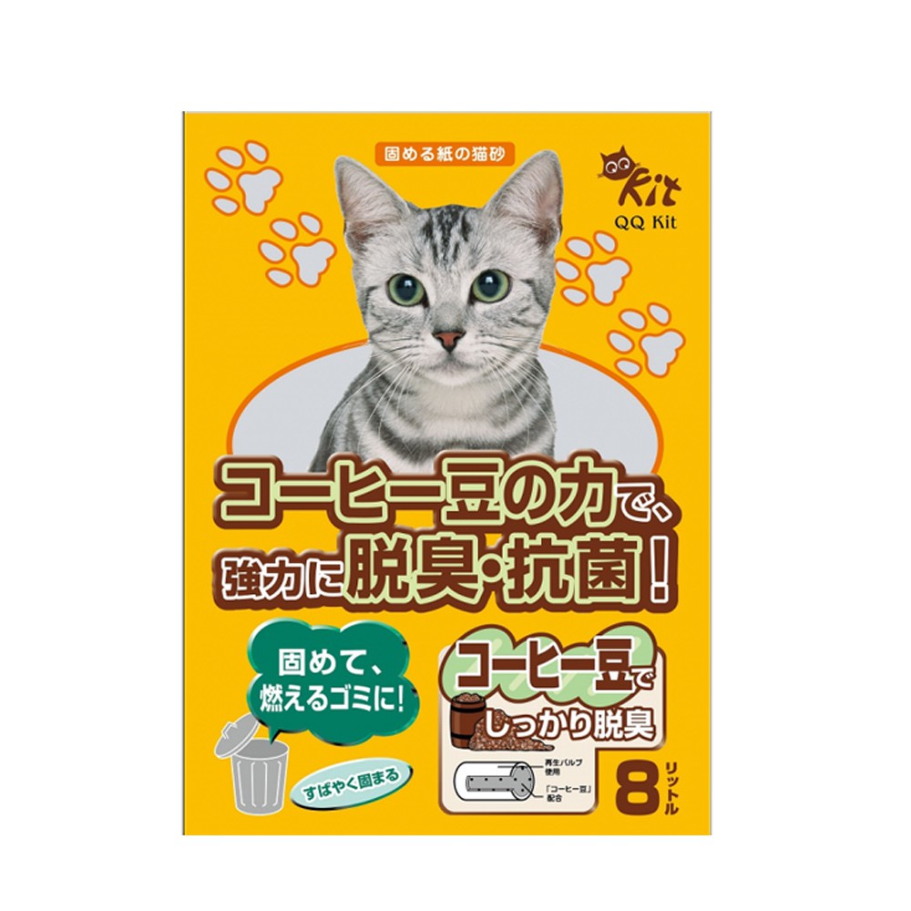 【6包免運】QQ KIT 咖啡環保紙貓砂 8L (2.5KG)