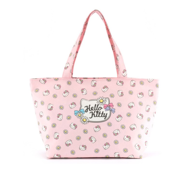 Hello Kitty凱蒂貓正版棉布卡通購物袋收納袋旅行袋 時尚購物袋