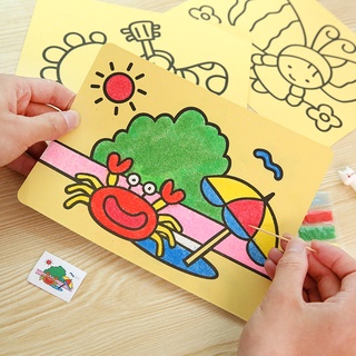 兒童藝術與手工藝沙畫兒童彩沙畫套裝教育玩具diy