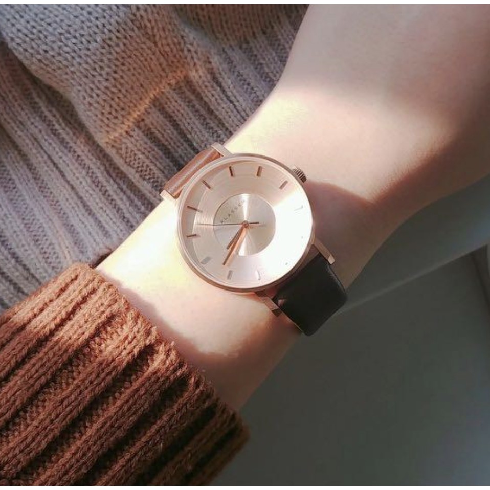 Klasse14 正品volare Rose Gold Black 36mm 42mm 玫瑰金黑色真皮手錶 蝦皮購物