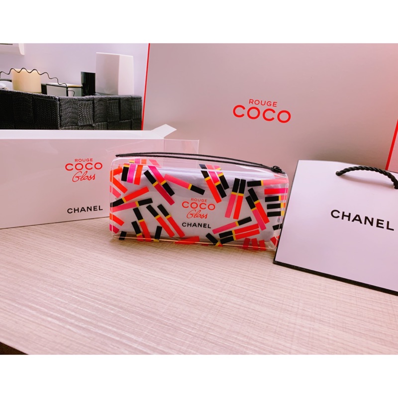 Chanel 香奈兒 coco 專櫃正櫃贈品透明化妝包 全新商品