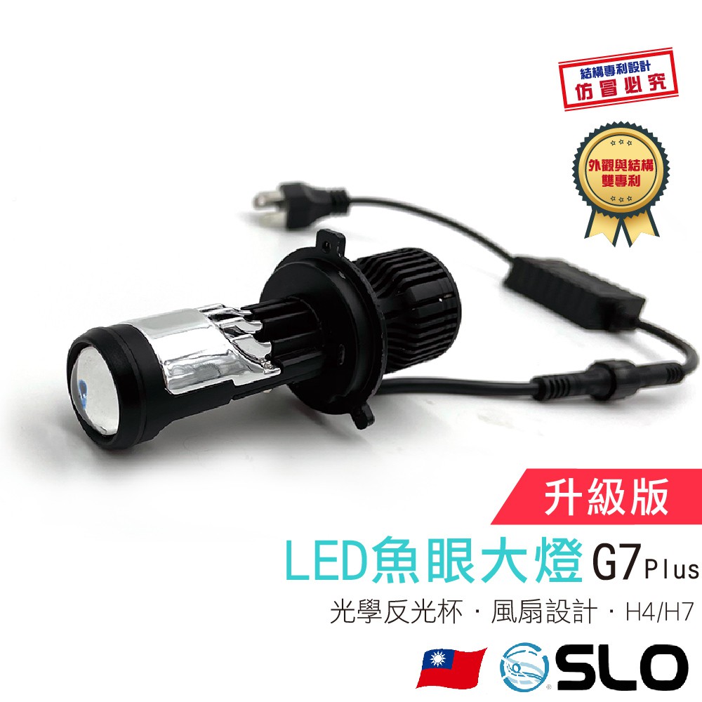 SLO【G7+ LED魚眼大燈】小魚眼 黃光 魚眼 LED大燈 Force、勁戰、SMAX、GP、雷霆s JETS 適用